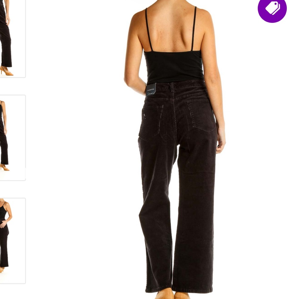 Talbots Cotton/Lycra/Spandex Velour Like Pants. Black. Size‎ 10 (562) - Picture 3 of 13